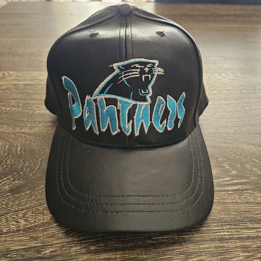 Leather Vintage Carolina Panthers NFL Football Authentic Snapback One Size Hat